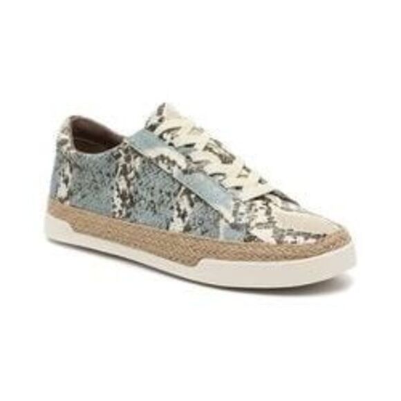 𝅺crown Vintage Adelite Blue Snakeskin Print Low Top Sneakers, 7.5 - Picture 3 of 8